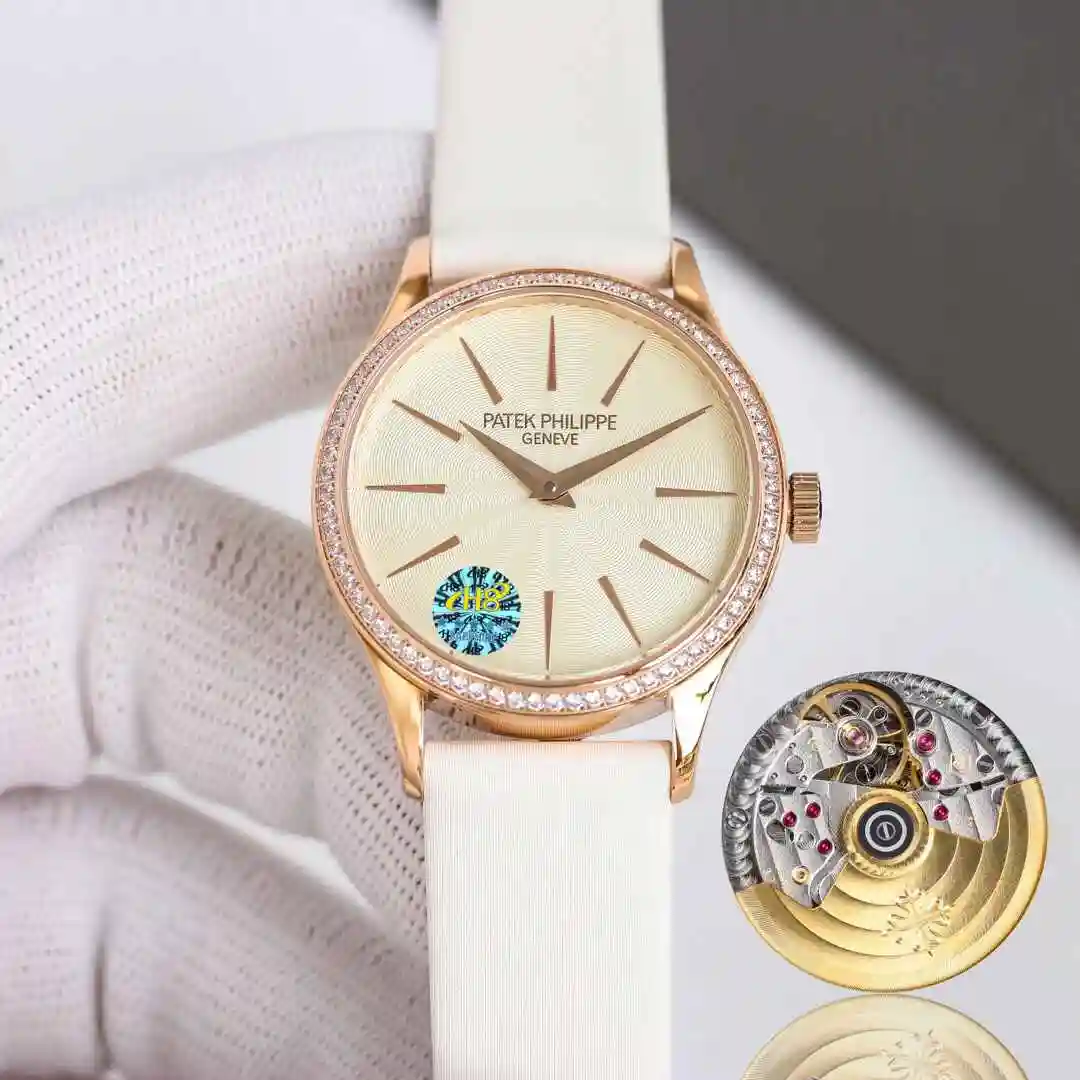 General Watches Patek Philippe Watch Women's Watch Paired with Original Fully Automatic Mechanical Movement Top Grade 316 Precision Steel Case with Mineral Super Strong Mirror Diameter 33mm kk view 6