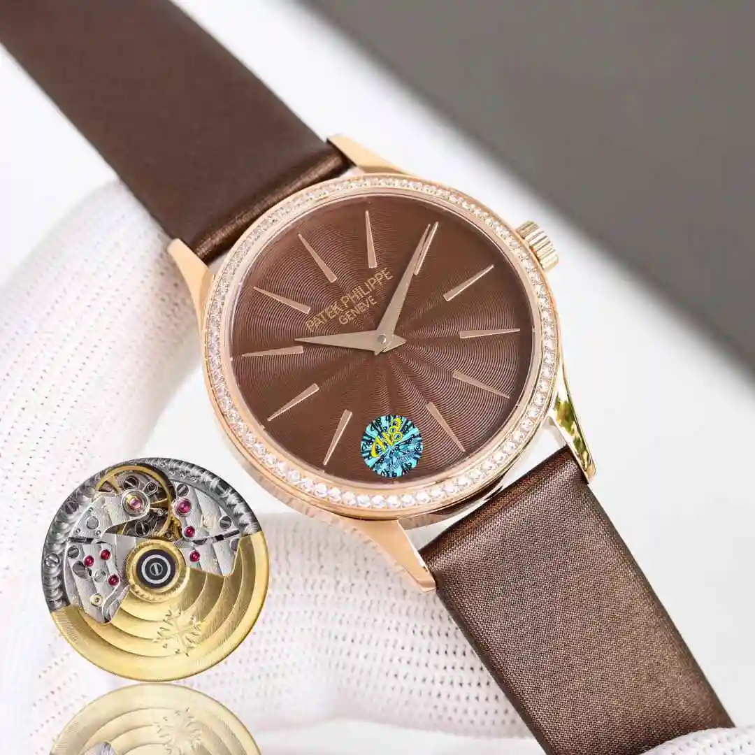 General Watches Patek Philippe Watch Women's Watch Paired with Original Fully Automatic Mechanical Movement Top Grade 316 Precision Steel Case with Mineral Super Strong Mirror Diameter 33mm kk view 9