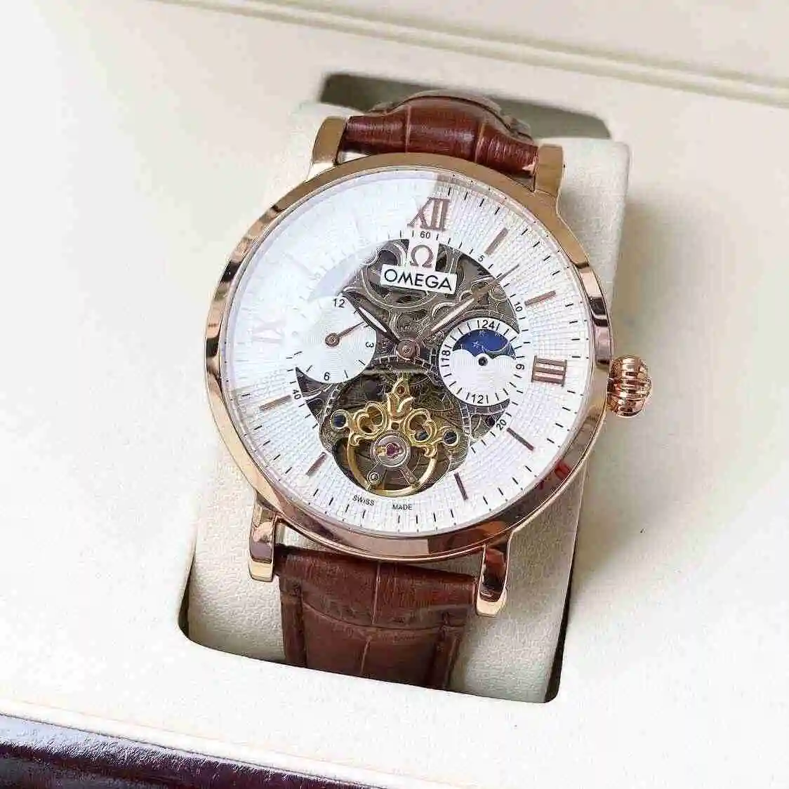 General Watches Omega Watch Men's Watch Paired with Original Fully Automatic Mechanical Movement Top Grade 316 Precision Steel Case with Mineral Super Strong Mirror Diameter 42mm KK04850 view 9