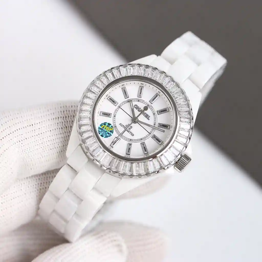 General Watches Chanel@children's watch, women's watch with original fully automatic mechanical movement, top-grade 316 stainless steel case and strap, mineral super mirror, diameter 33mm KK view 8