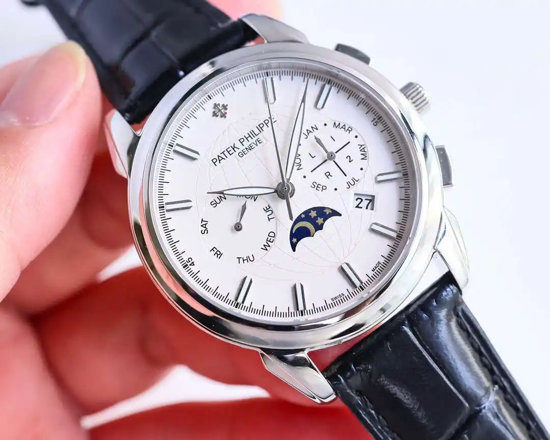 General Watches Patek Philippe Patek@Philippe watch men's watch with original fully automatic mechanical movement top 316 stainless steel case strap mineral super mirror diameter 41mm KK view 7