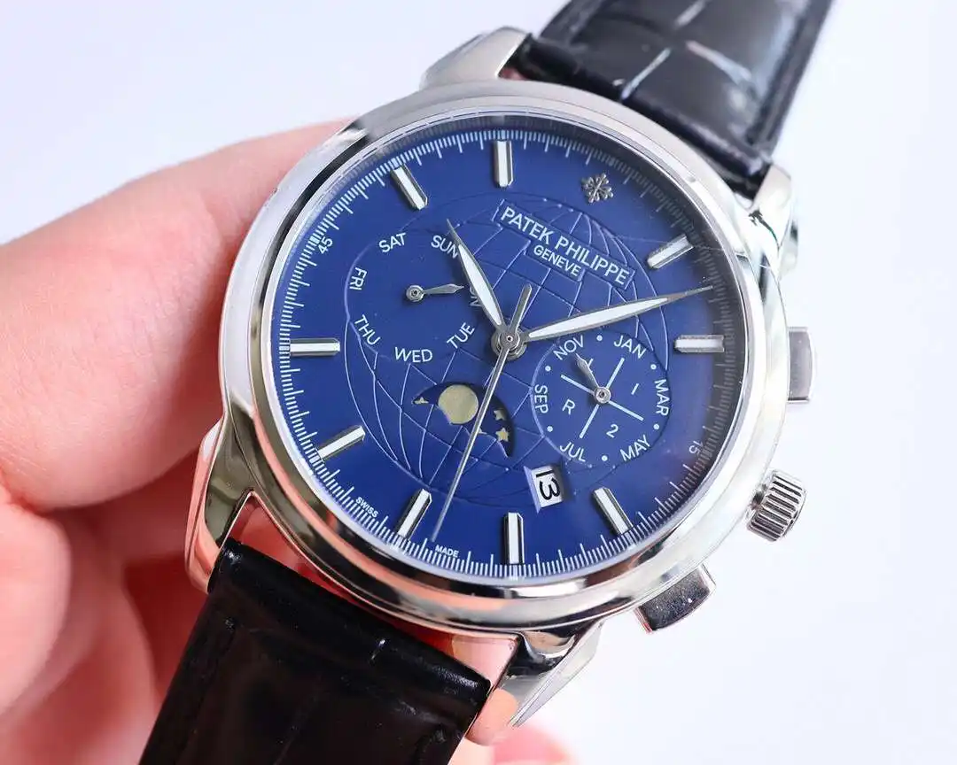 General Watches Patek Philippe Patek@Philippe watch men's watch with original fully automatic mechanical movement top 316 stainless steel case strap mineral super mirror diameter 41mm KK view 8