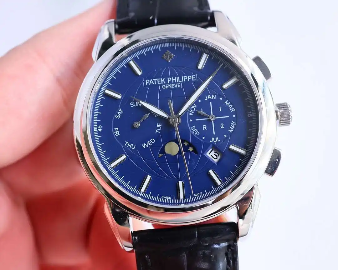 General Watches Patek Philippe Patek@Philippe watch men's watch with original fully automatic mechanical movement top 316 stainless steel case strap mineral super mirror diameter 41mm KK view 9