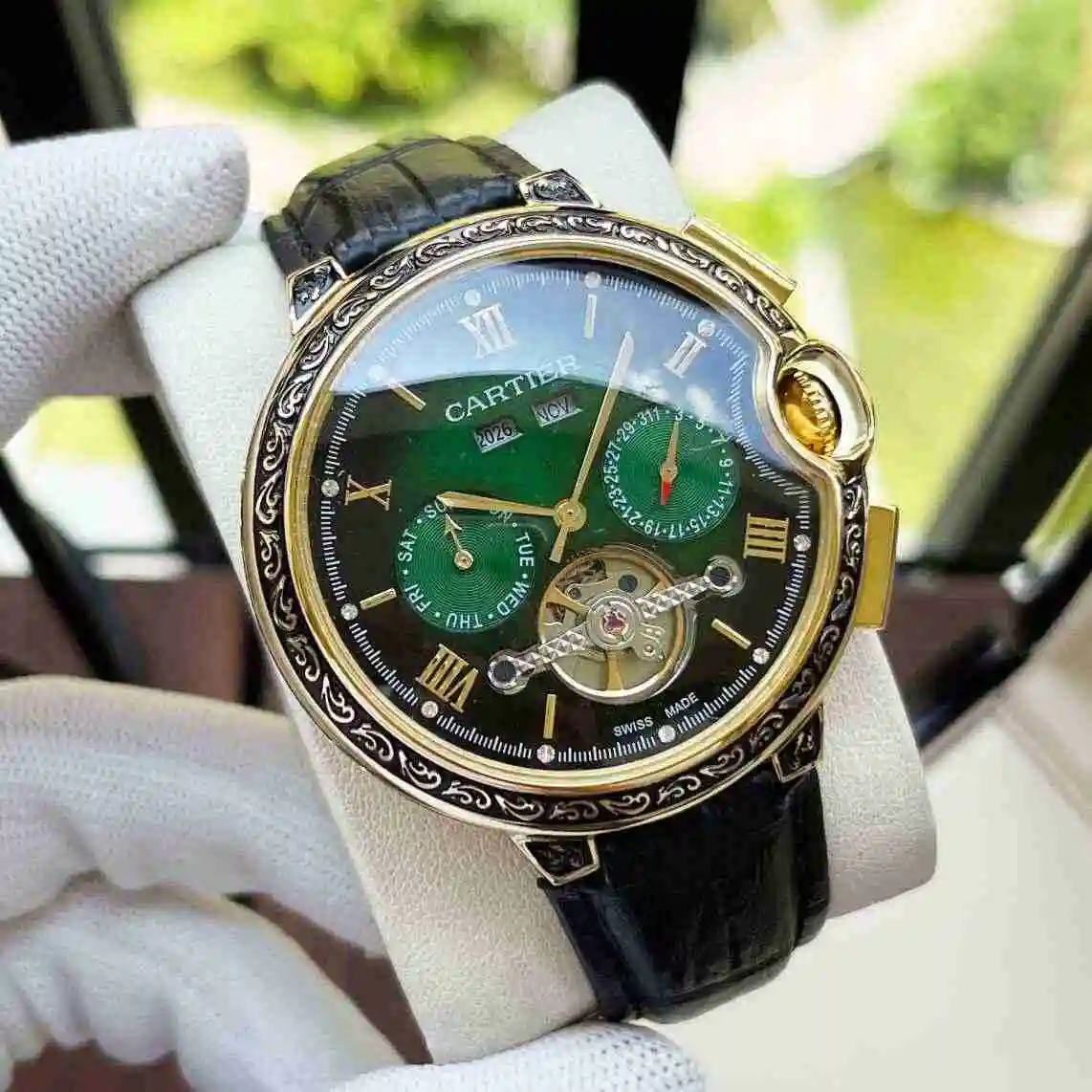 General Watches Cartier Watch Men's Watch Paired with Original Fully Automatic Mechanical Movement Top Grade 316 Precision Steel Case with Mineral Super Strong Mirror Diameter 44mm KK06550 view 5