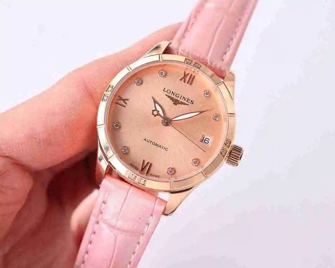 General Watches Longines watch for women with original fully automatic mechanical movement, top grade 316 precision steel case with mineral super strong mirror diameter 33mm kk07800 2 view 8