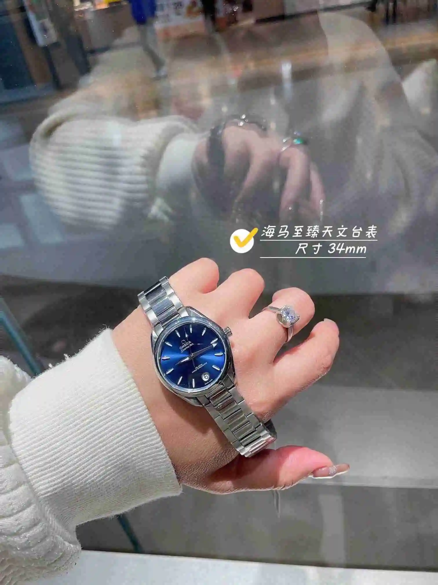 General Watches Omega Watch Women's Watch Paired with Original Fully Automatic Mechanical Movement Top Grade 316 Precision Steel Case with Mineral Super Strong Mirror Diameter 34cm KK03250 view 2