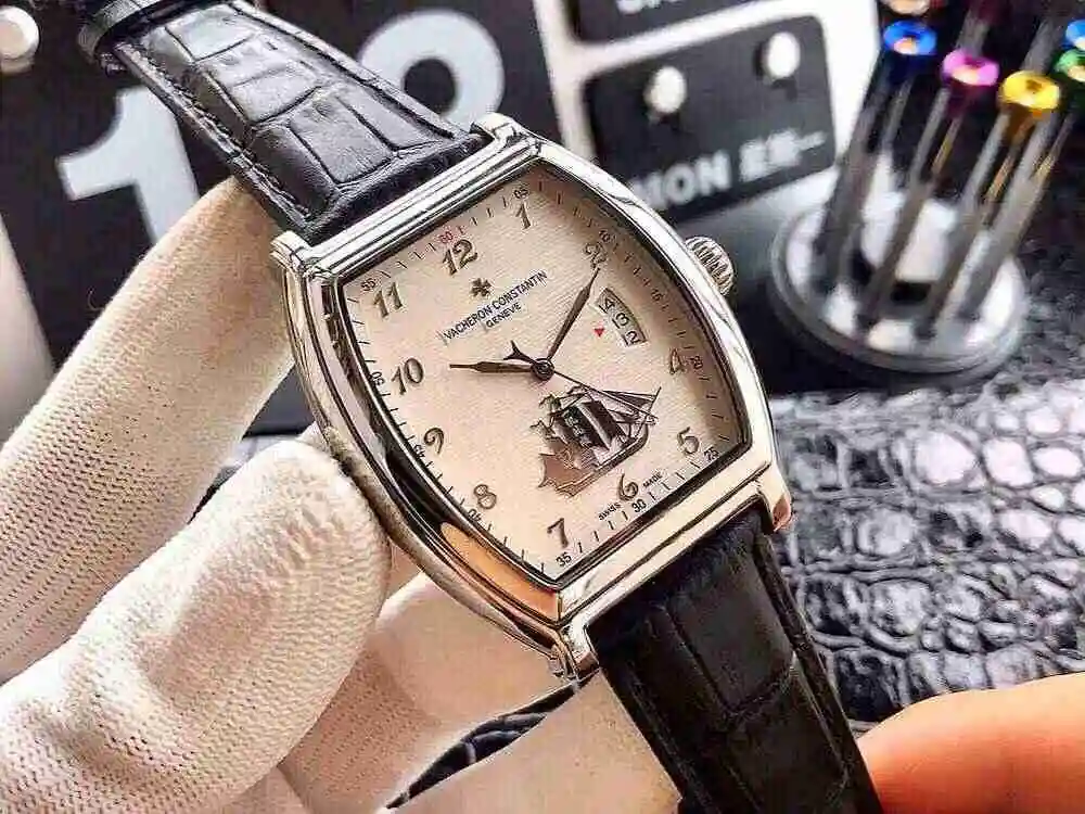 General Watches Vacheron Constantin Jiangshi Danton Watch Men's Watch Paired with Original Fully Automatic Mechanical Movement, Top Grade 316 Precision Steel Case with Mineral Super Strong Mirror Diameter 42mm KK04650 view 6