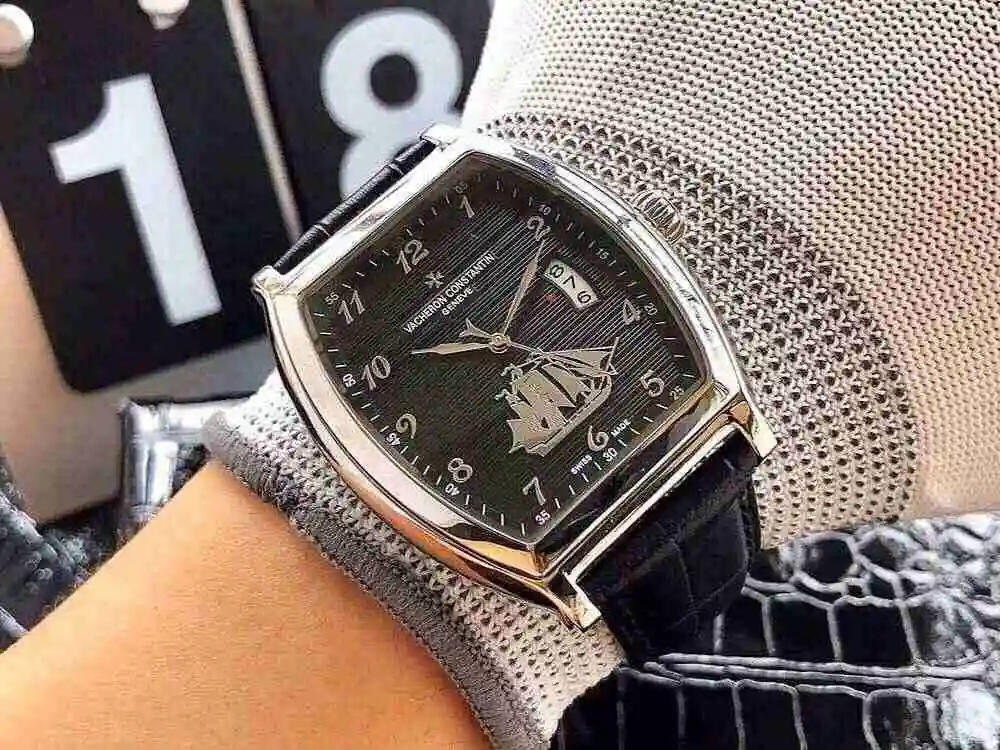 General Watches Vacheron Constantin Jiangshi Danton Watch Men's Watch Paired with Original Fully Automatic Mechanical Movement, Top Grade 316 Precision Steel Case with Mineral Super Strong Mirror Diameter 42mm KK04650 view 9