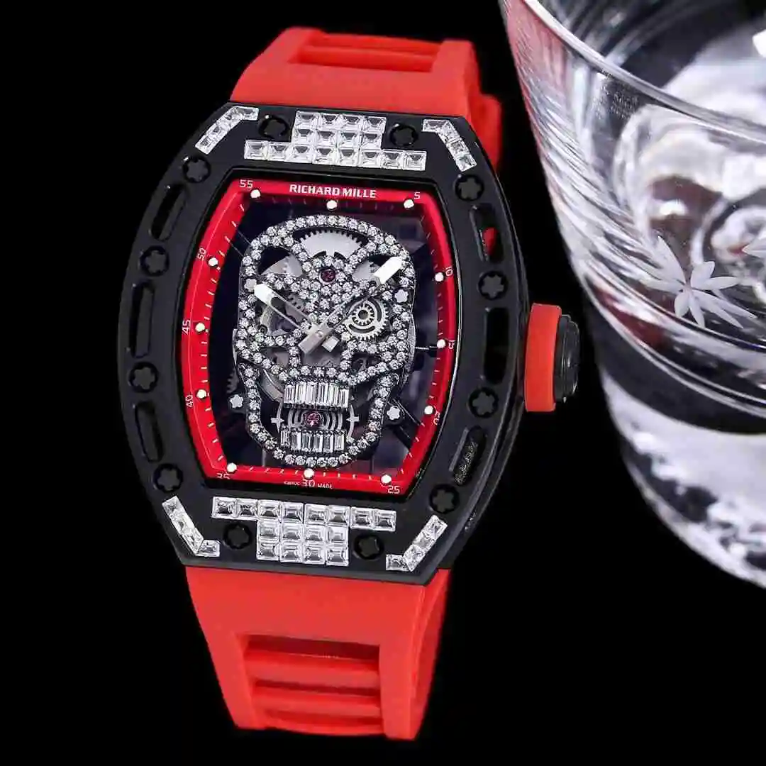 General Watches Richard Mille Richard Miller Watch Men's Watch Paired with Original Fully Automatic Mechanical Movement Top Grade 316 Precision Steel Case with Mineral Super Strong Mirror Diameter 43mm KK010500 view 5