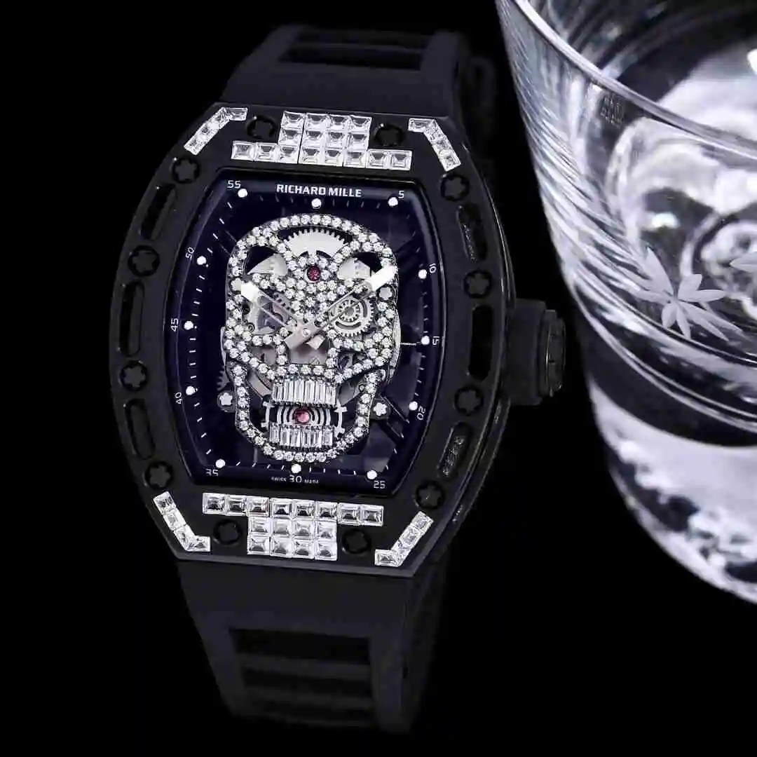 General Watches Richard Mille Richard Miller Watch Men's Watch Paired with Original Fully Automatic Mechanical Movement Top Grade 316 Precision Steel Case with Mineral Super Strong Mirror Diameter 43mm KK010500 view 6