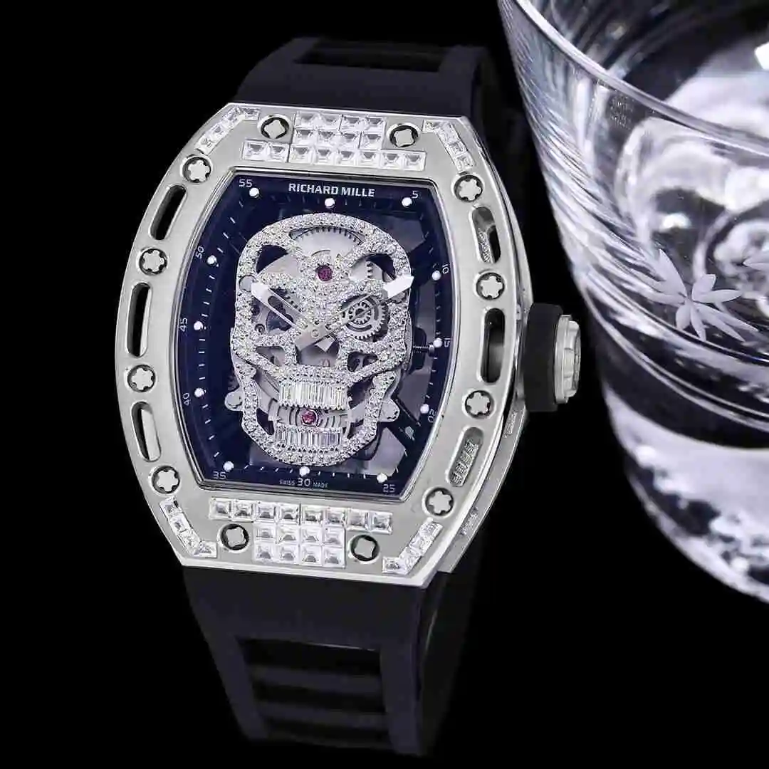 General Watches Richard Mille Richard Miller Watch Men's Watch Paired with Original Fully Automatic Mechanical Movement Top Grade 316 Precision Steel Case with Mineral Super Strong Mirror Diameter 43mm KK010500 view 8