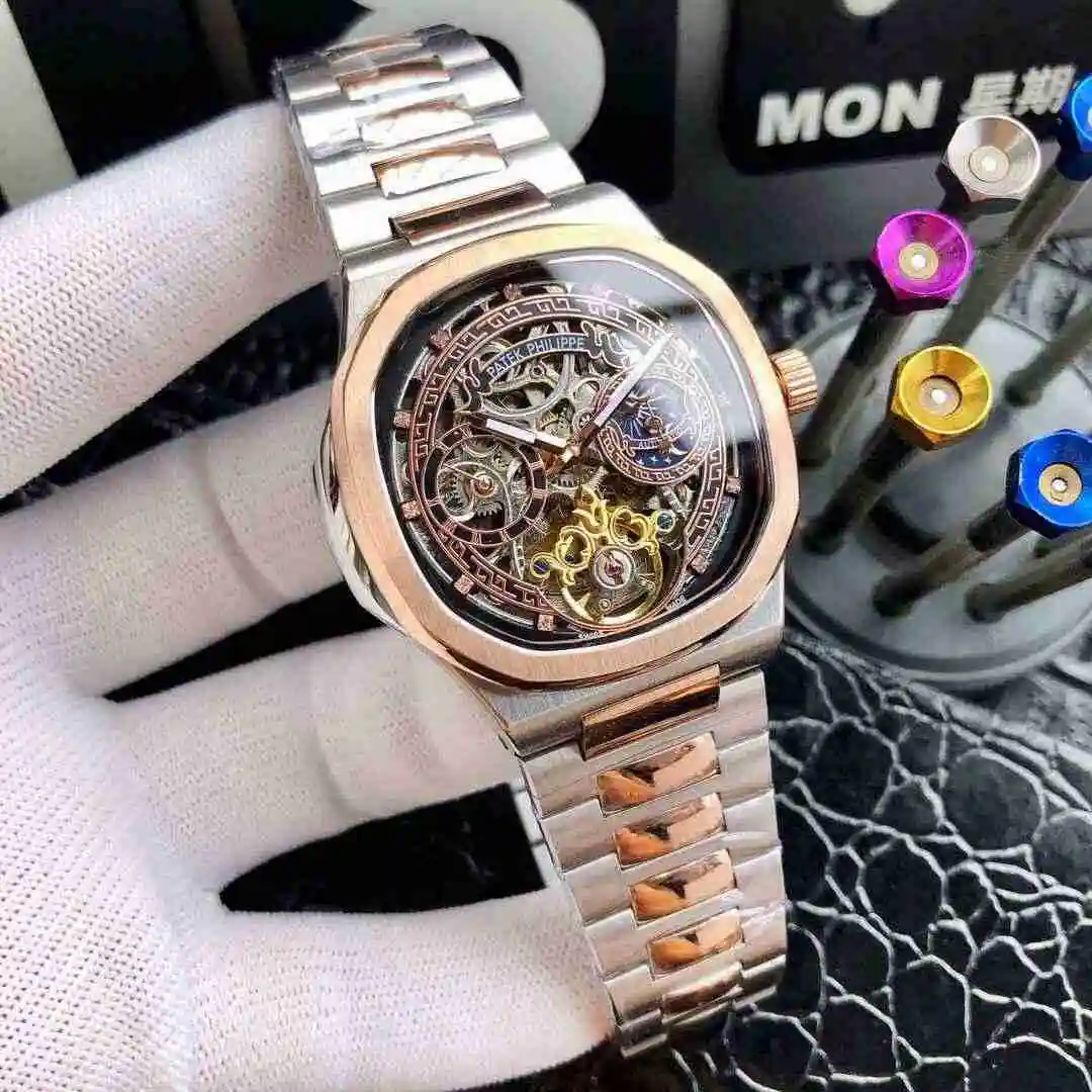 General Watches Patek Philippe Watch Men's Watch Paired with Original Fully Automatic Mechanical Movement Top Grade 316 Precision Steel Case Case with Mineral Super Strong Mirror Diameter 42mm KK05650 1 view 9