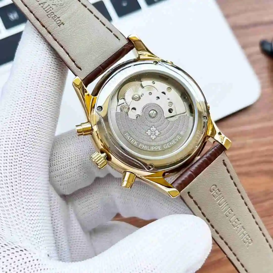 General Watches Patek Philippe Watch Men's Watch Paired with Original Fully Automatic Mechanical Movement Top Grade 316 Precision Steel Case Case with Mineral Super Strong Mirror Diameter 43mm KK05050 view 5