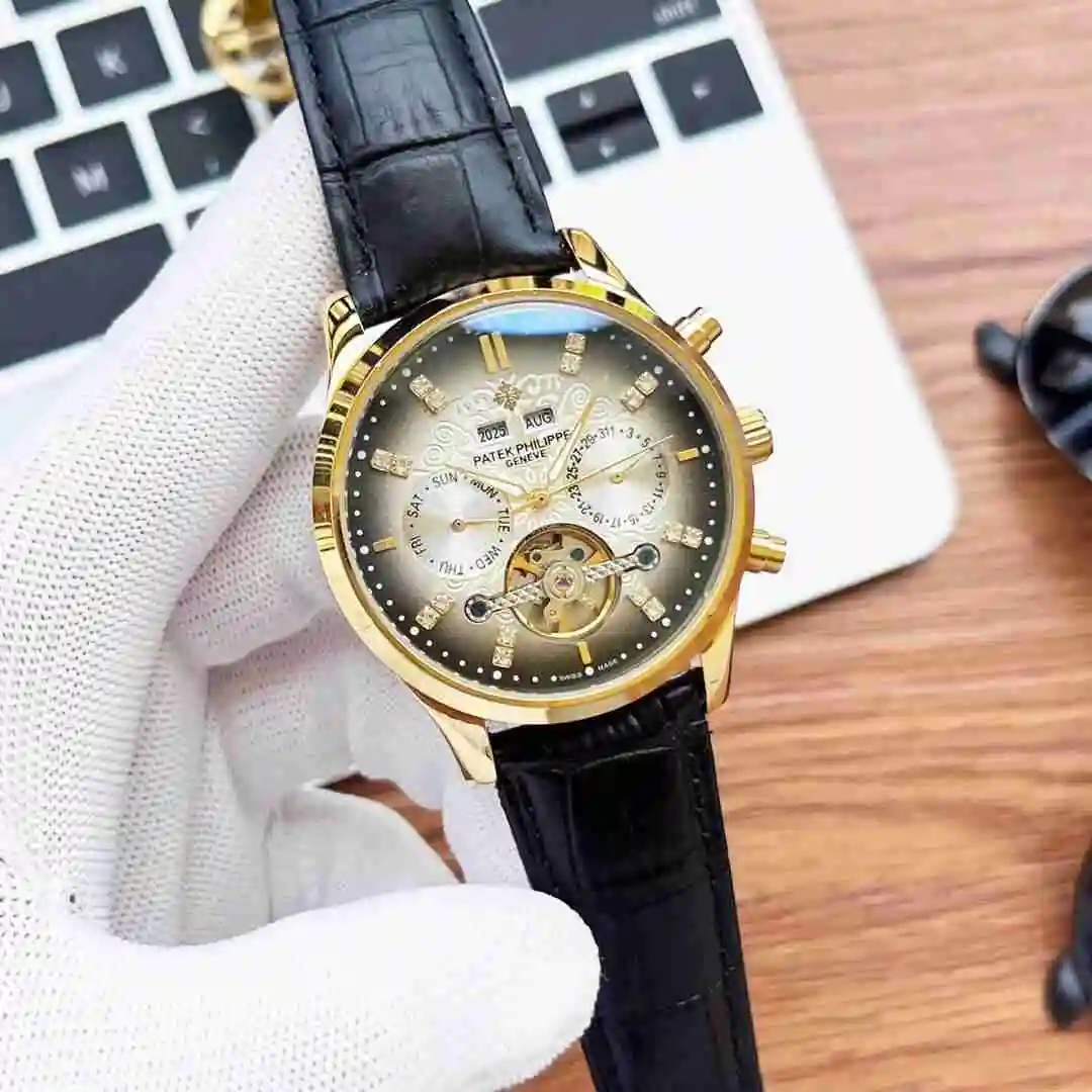 General Watches Patek Philippe Watch Men's Watch Paired with Original Fully Automatic Mechanical Movement Top Grade 316 Precision Steel Case Case with Mineral Super Strong Mirror Diameter 43mm KK05050 view 6