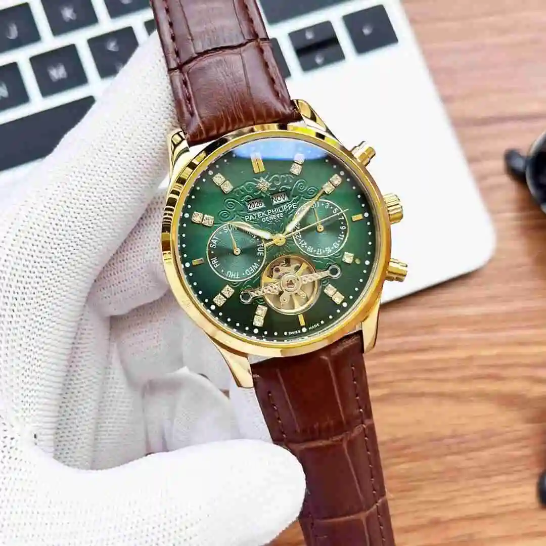 General Watches Patek Philippe Watch Men's Watch Paired with Original Fully Automatic Mechanical Movement Top Grade 316 Precision Steel Case Case with Mineral Super Strong Mirror Diameter 43mm KK05050 view 7