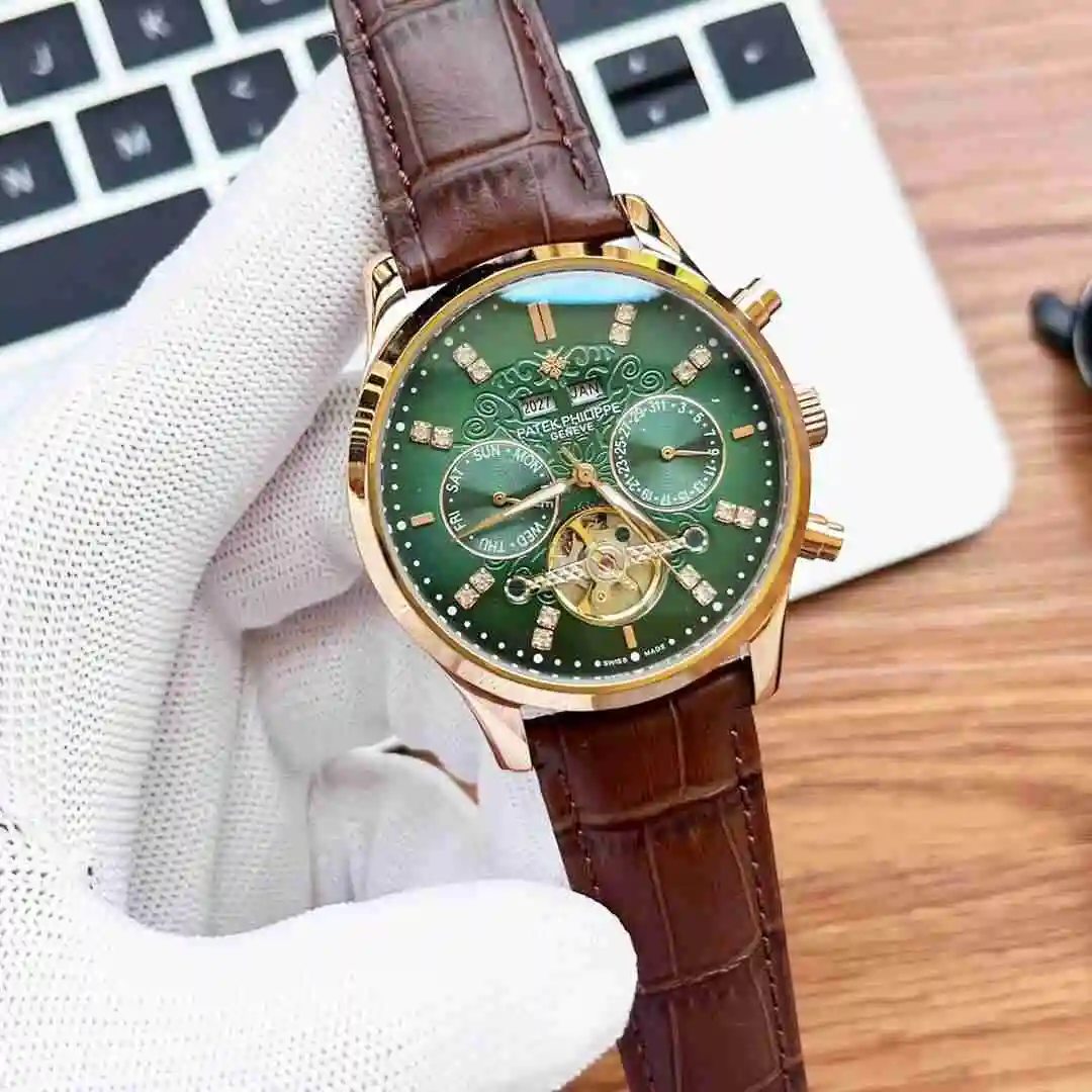 General Watches Patek Philippe Watch Men's Watch Paired with Original Fully Automatic Mechanical Movement Top Grade 316 Precision Steel Case Case with Mineral Super Strong Mirror Diameter 43mm KK05050 view 8