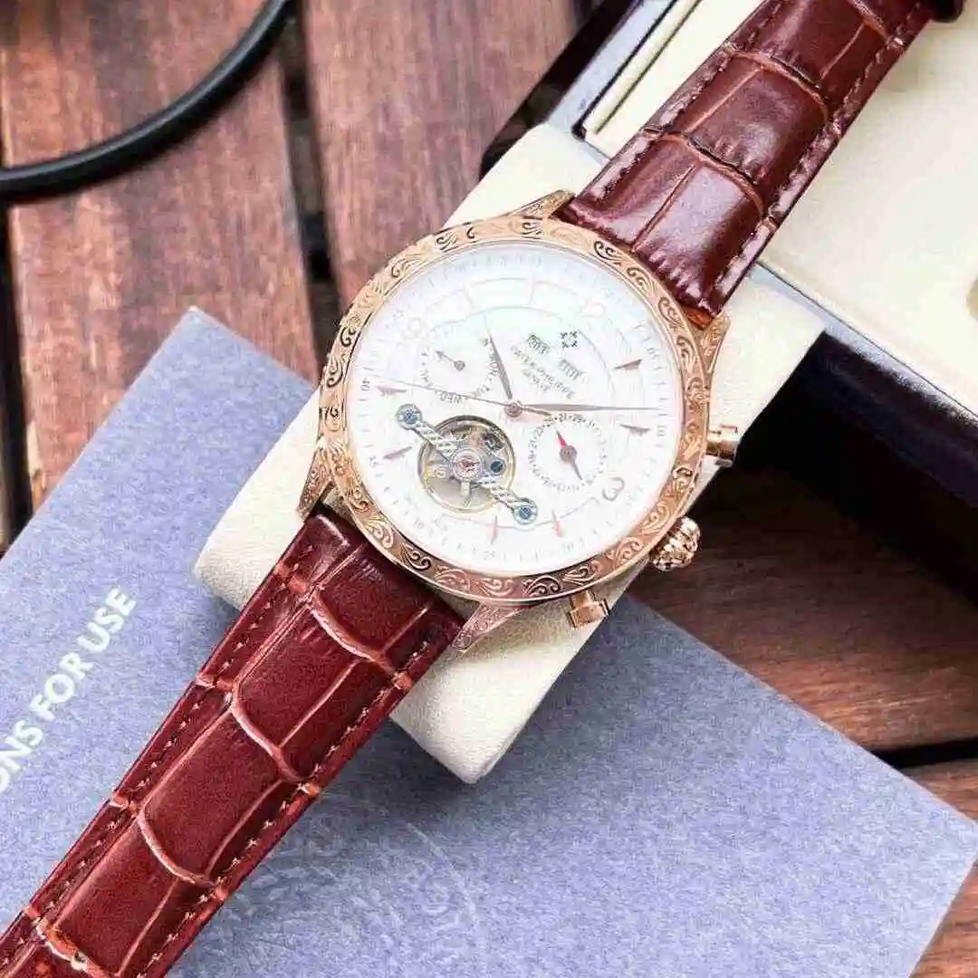 General Watches Patek Philippe Watch Men's Watch Paired with Original Fully Automatic Mechanical Movement Top Grade 316 Precision Steel Case Case with Mineral Super Strong Mirror Diameter 42mm KK06 2 view 4
