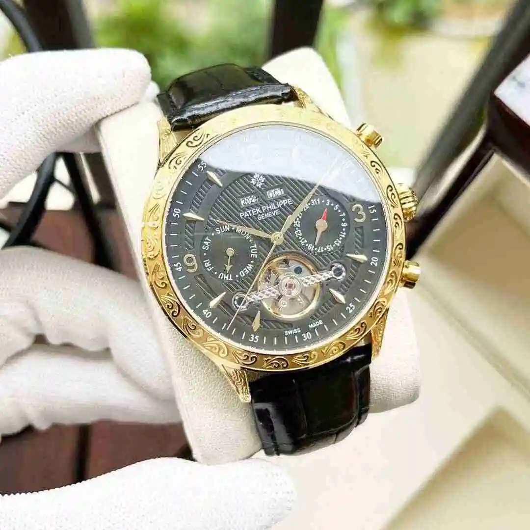 General Watches Patek Philippe Watch Men's Watch Paired with Original Fully Automatic Mechanical Movement Top Grade 316 Precision Steel Case Case with Mineral Super Strong Mirror Diameter 42mm KK06 2 view 5
