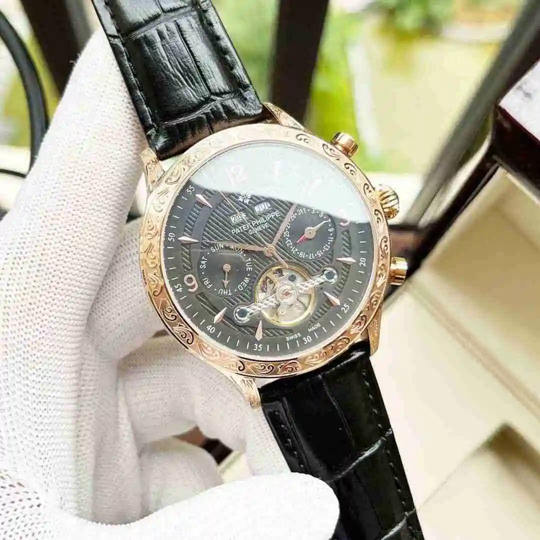 General Watches Patek Philippe Watch Men's Watch Paired with Original Fully Automatic Mechanical Movement Top Grade 316 Precision Steel Case Case with Mineral Super Strong Mirror Diameter 42mm KK06 2 view 7