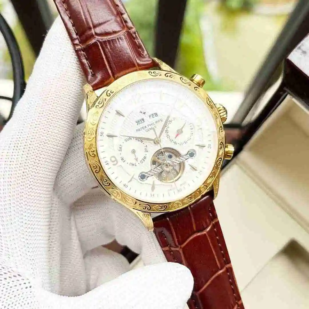 General Watches Patek Philippe Watch Men's Watch Paired with Original Fully Automatic Mechanical Movement Top Grade 316 Precision Steel Case Case with Mineral Super Strong Mirror Diameter 42mm KK06 2 view 8