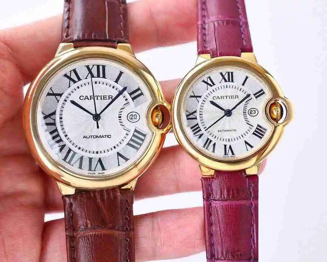 General Watches Cartier Watch Couple Paired Watch Paired with Original Fully Automatic Mechanical Movement Top Grade 316 Precision Steel Case with Mineral Super Strong Mirror Diameter Male 42mm Female 33mm kk07 1 view 9