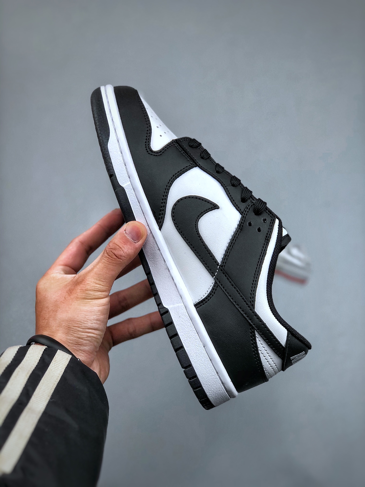 Nike Dunk Sneakers Black and White detail view 1