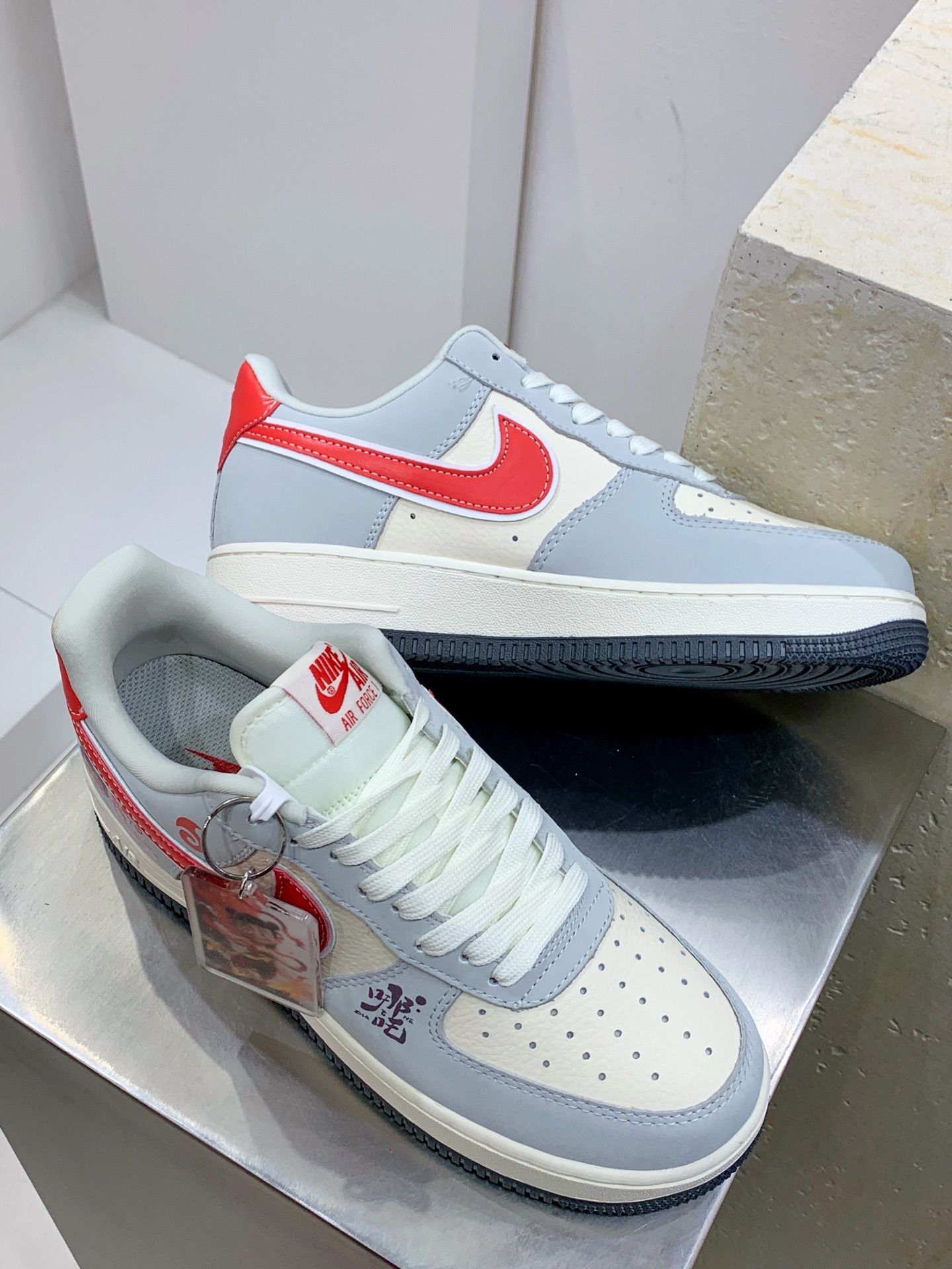 Nike Air Force 1 Low White / Grey detail view 7