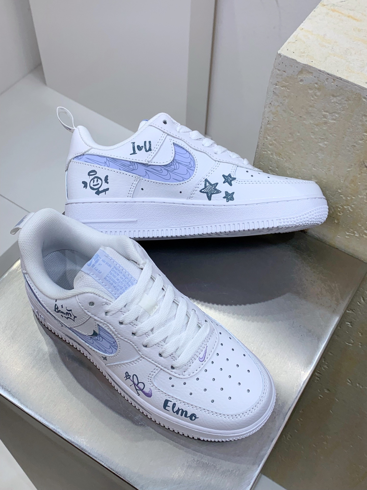 Nike Air Force 1 Low Blue / White detail view 7