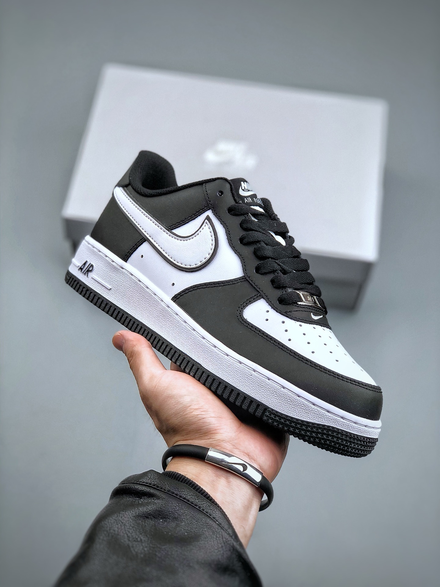 Nike Air Force 1 Sneakers Black and White main view
