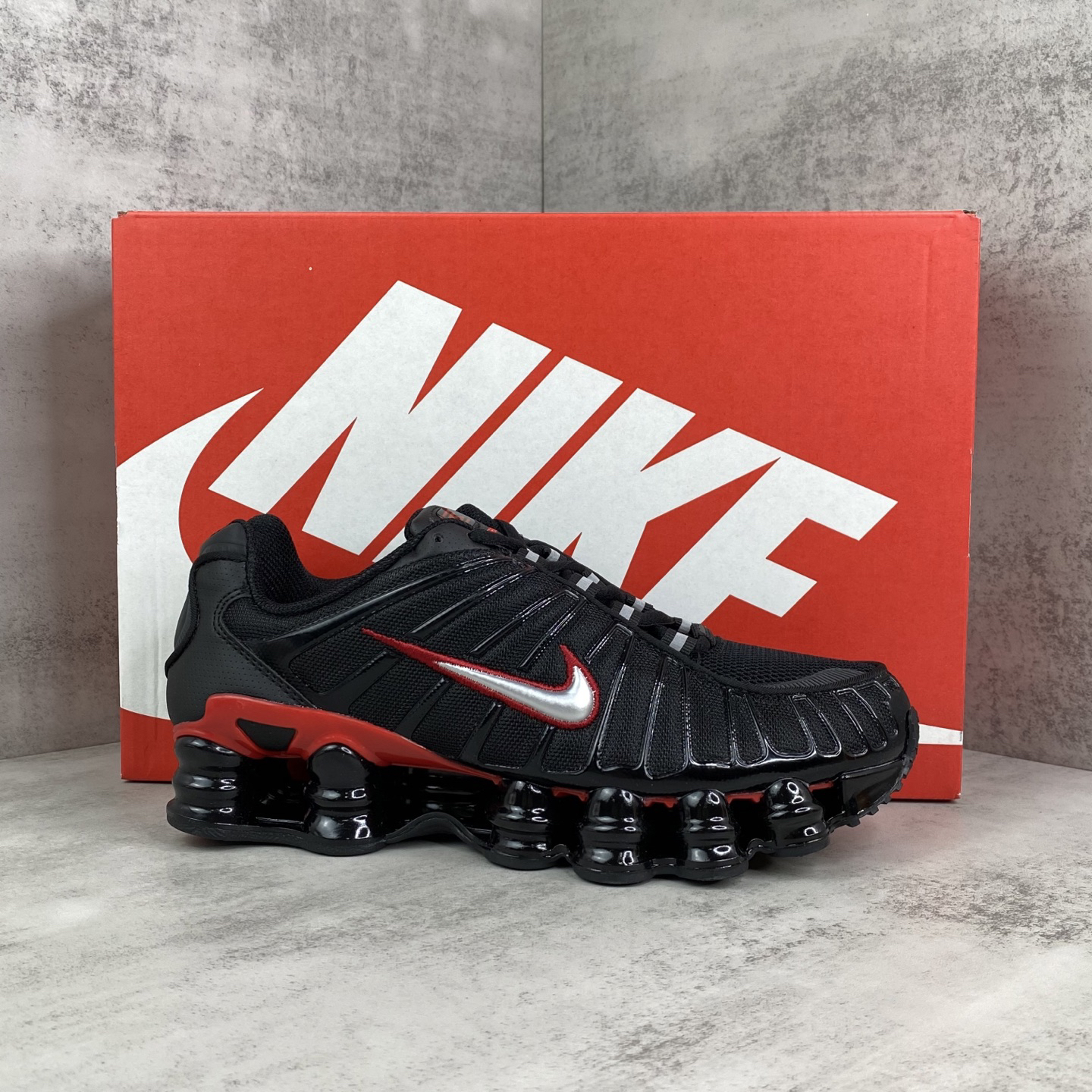 Nike Air Max Running Shoes Red main view