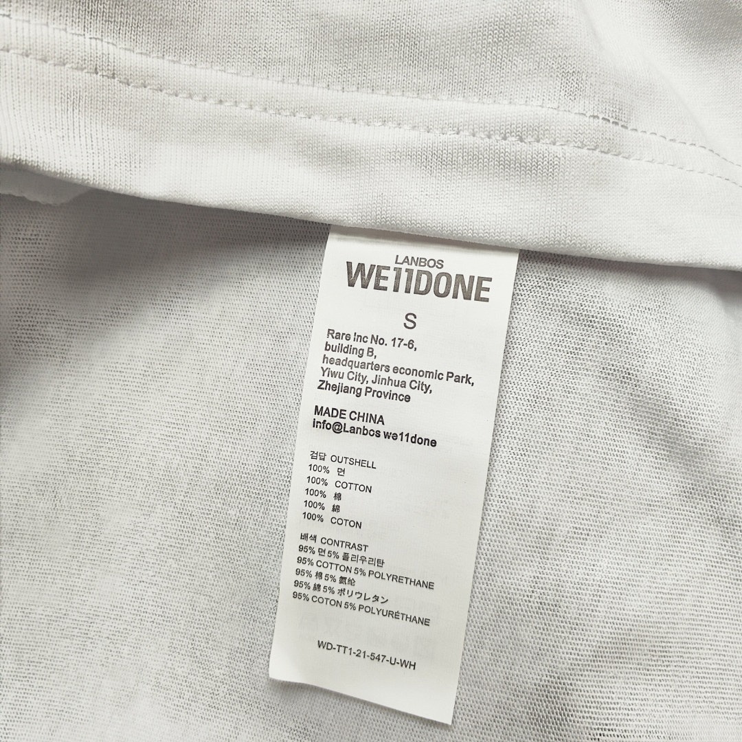 We11 Done T-Shirt Style 075 main view