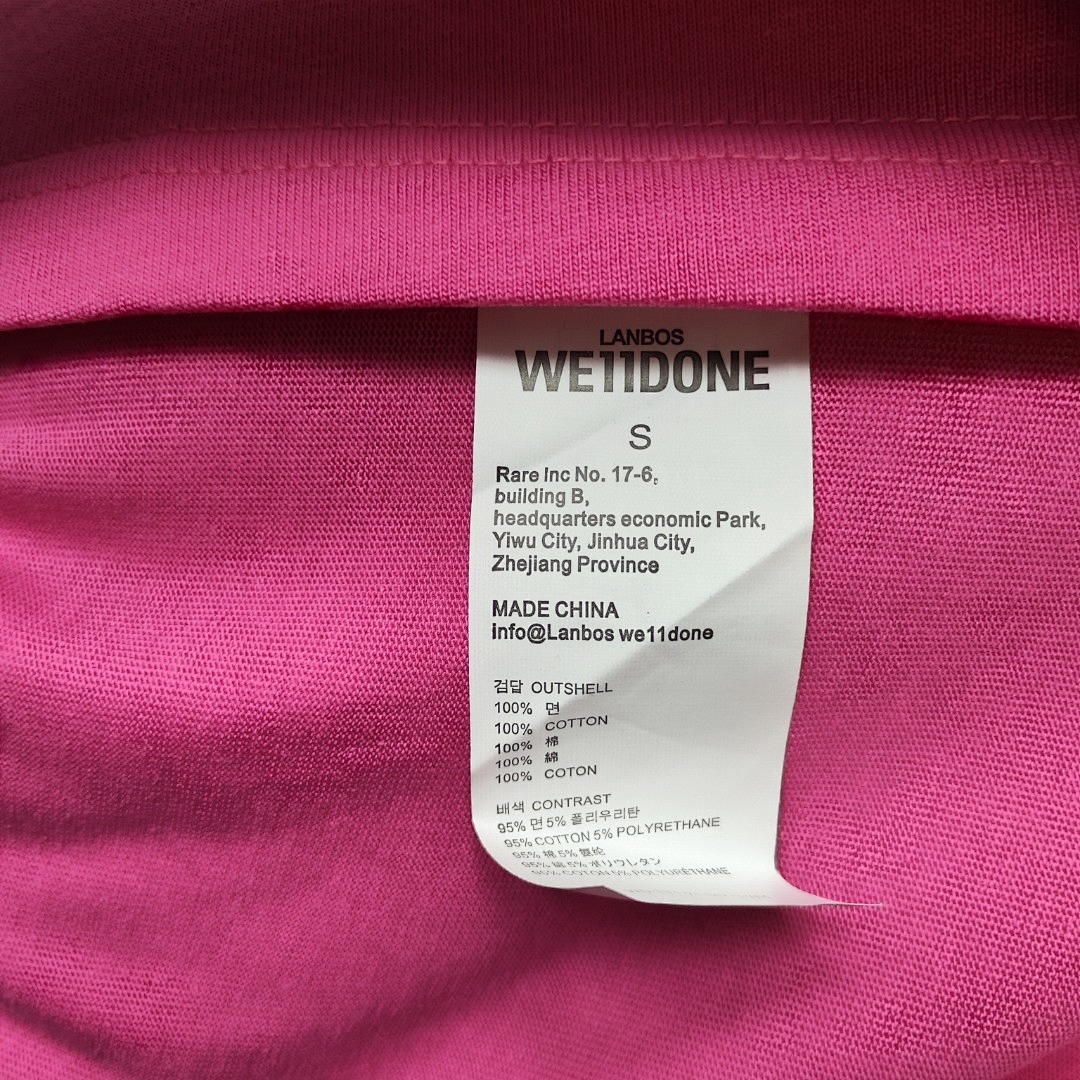We11 Done T-Shirt Style 076 detail view 1