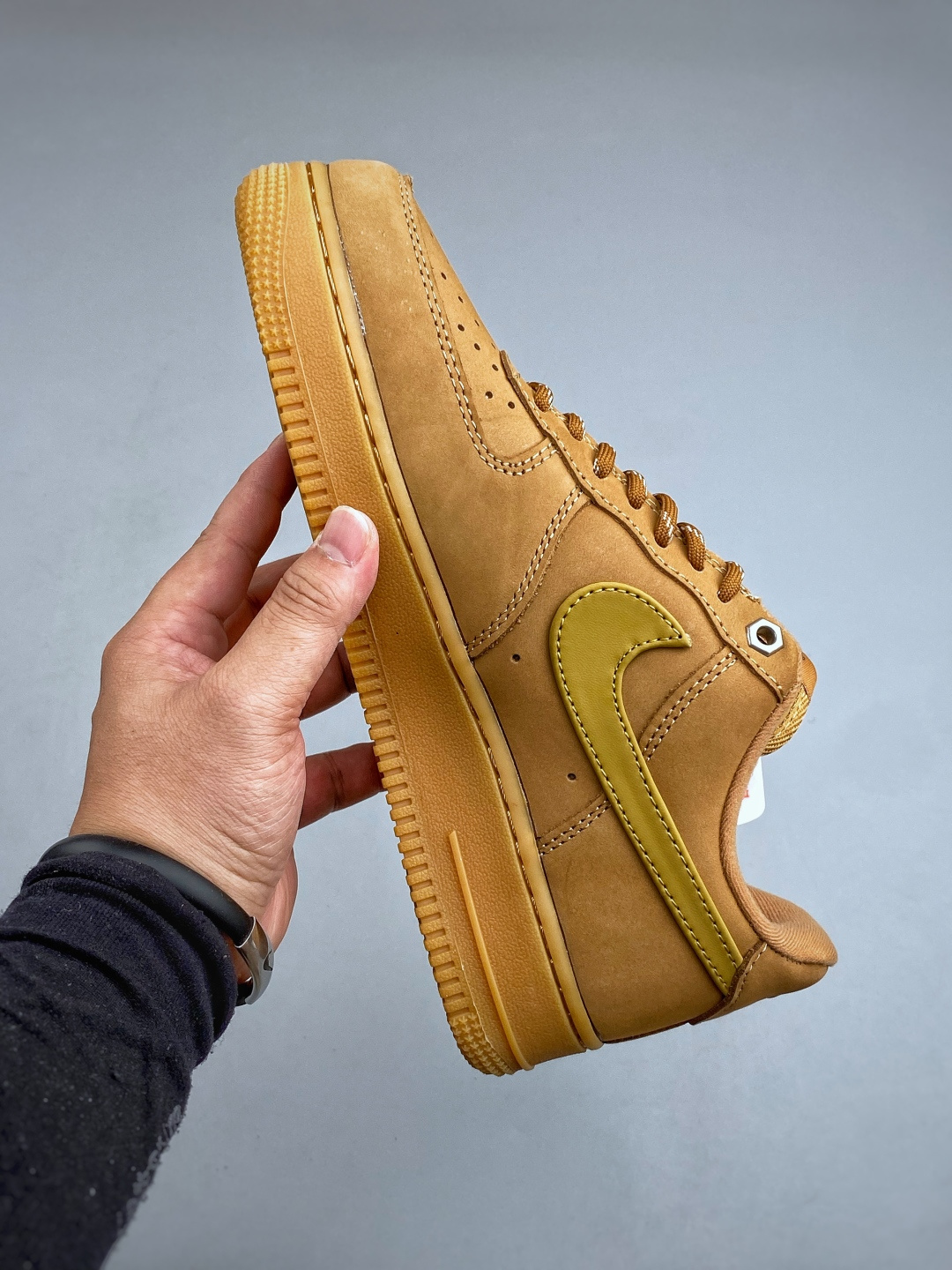 Nike Air Force 1 Casual Shoes Brown detail view 1